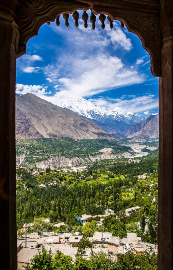“Panoramic view of Fairy Meadows with Nanga Parbat in the background during summer trekking in Pakistan”